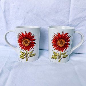 2 sunflower mugs